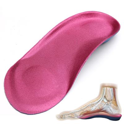 China Shock Absorption Woman Sports Shoes TPR Flat Foot Arch Support Orthotic Insole for sale