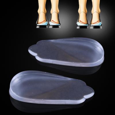 China Ladies Silicone Gel BEEF Flexible Foot Bow Leg Correction Orthotic Insoles for sale