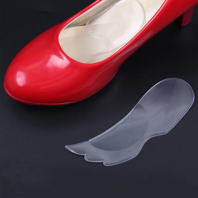 China Lady Flexible High Heel Shoes Silicone Transparent Adhesive Gel Flat Forefoot Arch Support Pad for sale