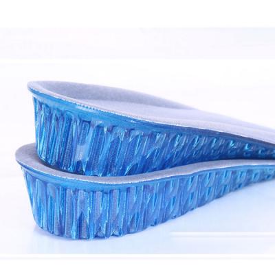 China Reusable Men And Women Shock Proof Hidden Half Silicone Gel Size Increasing Insoles for sale