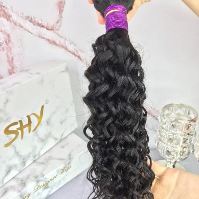 China Customized Water Wave Hair Bundles Wholesale Price Natural Black Hair Bundles For Black Women In Stock for sale