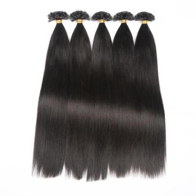 China I-Tip Hair Extension Stand I/u/flat/v Tip Straight Good Quality Raw Indian Hair No Short Hair Double Drawn Silky Straight for sale