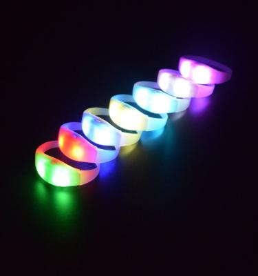 China Decorative Cosmic DMX Concert Party Events Christmas Controlled LED Wristband With Laser Engraved Logo for sale