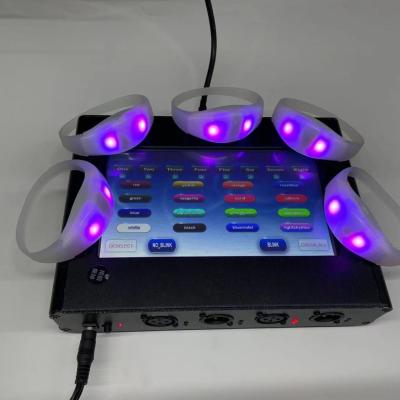 China Concert Party Events Factory OEM Music Sensor TPU LED Colorful Flashing Wristband for sale