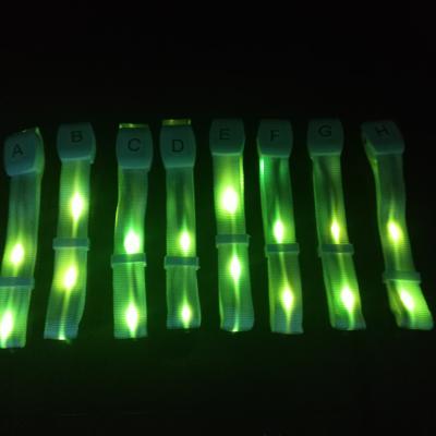 China Party Event Shenzhen Promos LED Remote Control Wristbands With Logo Led Flashing Wristband for sale