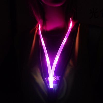 China High Quality Ultra Bright TPU Parts Led Lanyard With Customized Logo for sale