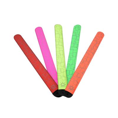 China Fast Glow/Slow Glow/Steady On Fashion Outdoor Running Armband Led Slap Wristband Flashing Glowing Wristband for sale