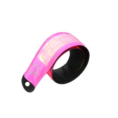 China Fast Glow/Slow Glow/Steady On High Quality Custom Sports Running LED Armband Cheer Bracelet Flash Nylon Slap Band for sale