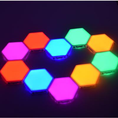 China Living Room Light Touch DIY Quantum Creative Indoor Induction Modular Decorative Hexagonal Honeycomb Led Light for sale