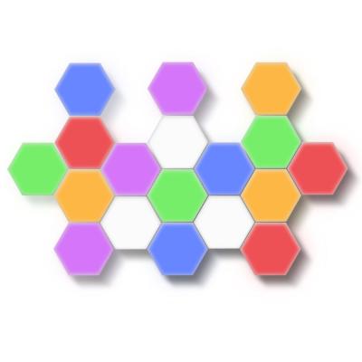 China DIY Creative Decoration Bed Lamp Hexagon Touch Sensitive Lighting Light For Room Wall Night for sale