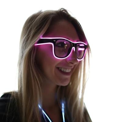 China 2020 New Products Wholesale Concert Colorful Led Light Up EL Wire Glasses For Party for sale