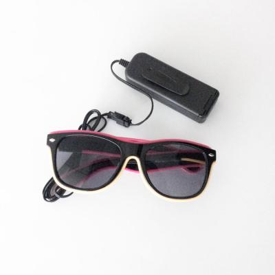 China Concert Fashion Shutter Sunglasses Led Shutter Shades Glass EL Flashing Wire Glasses for sale