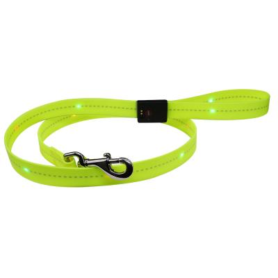 China Wholesale Customized Multicolor Glowing Dog Collar Leash Waterproof Pet Dog Collar Leash Led USB Dog Collar for sale