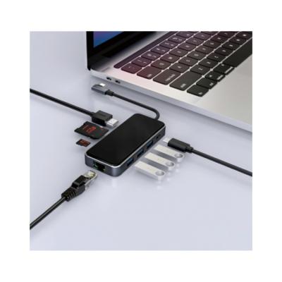 China Multifunctional Most Favorable Type C To 1.4+usb3.0*3+pd+ Sd/tf 2.0 Usb +rj45100 C Hub Adapter SD Card Usb Adapter for sale