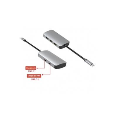 China Multifunctional Hot Selling USB C To Usb Box Shaped C Adapter To Type C Adapter Hub Micro+usb3.0*4 Hub Adapter for sale