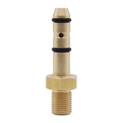 China Long Easy To Use PCP Probe For BSA 1/8BSPP Straight Thread Rod Fill Gold Adapter Fitting for sale