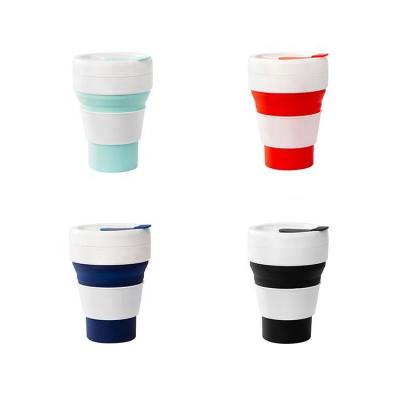 China Portable collapsible travel silicone water cup viable to increase picnic drink cup kingda for sale