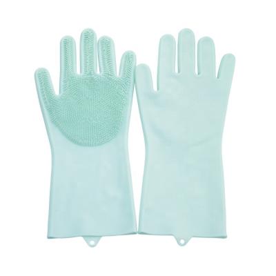 China Reusable kitchen sponge cleaning gloves, silicone cleaning brush gloves, silicone gloves kitchen kingda for sale