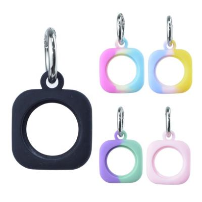 China Newest Anti-drop Protect Silicon Case For Airtag Multi-colors Keychain Hook Gps Tracker Silicone Shockproof Airtag Case for sale