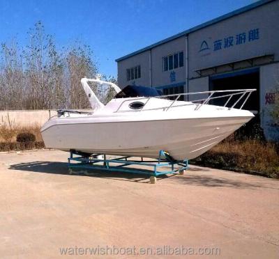 China 20.5 Fishing Boat Waterwish QD CABIN 6m Fiberglass Cabin Fishing Boat for sale