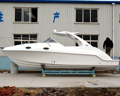 China FISHING WATERWISH BOAT QD27 CABIN gear outboard motor cabin fiberglass boat for sale for sale