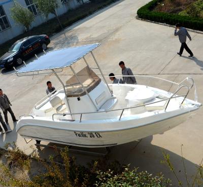 China Fishing Boat QD 20 EX Fiberglass Small Speed ​​Boats For Sale With Outboard Motor for sale