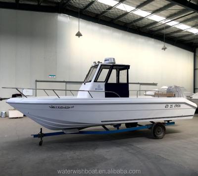 China WATERWISH QD 25 FRP Open Sea Fishing Boat Fishing With CE Certificate for sale