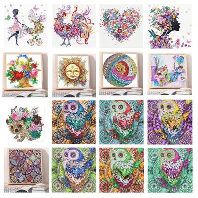 China Modern special flower bird owl diamond embroidery 5D cross stitch mosaic crystal diamond painting 5D diamond painting for sale