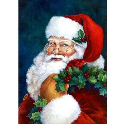 China Wholesale Modern Christmas Santa Claus Full Square /Round Drill Wall Artwork 5D Painting By Numbers Canvas 5D DIY Diamond Painting for sale