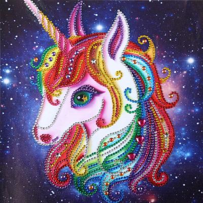 China Modern Full Square Round Drill Colorful Cartoon Unicorn Wall Artwork Cross Stitch Painting By Numbers Canvas 5D Diy Diamond Paintings Kits for sale