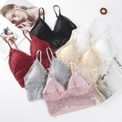 China Sexy women deep back beauty sling high quality underwear QUICK DRY V lace up bra top for sale