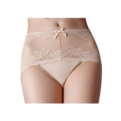 China Women's Lace Antibacterial Cotton Mi-wais Sexy Panties Ladies Breathable Underwear for sale