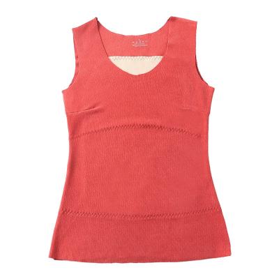 China New Style Velvet Vest QUICK DRY Female Thermal Round Neck Warm Sleeveless Tank Tops for sale