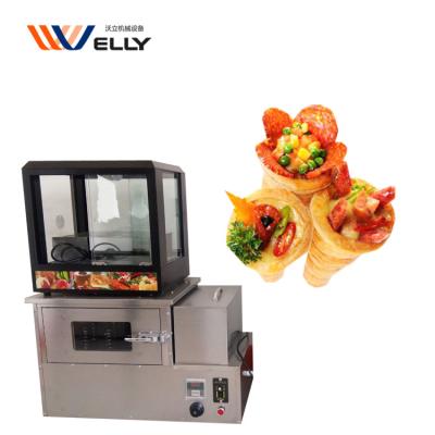 China Factory price convenient pizza making machine pizza cone oven pizza production line for snack shop for sale