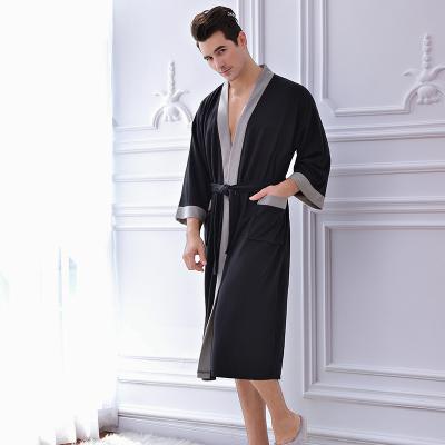 China Thermal Suppliers Fashion Cardigan Waffle Pajamas Cotton High Quality Bathrobes For Mens Sleepwear for sale