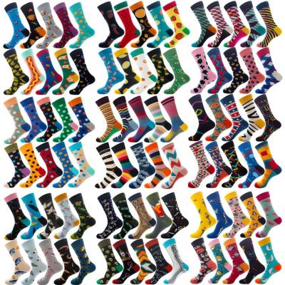 China 10 Styles Wholesale High Quality QUICK DRY Funny Jumpsuit Happy Crew Socks Men Dress Personality Cotton Stylish Socks for sale