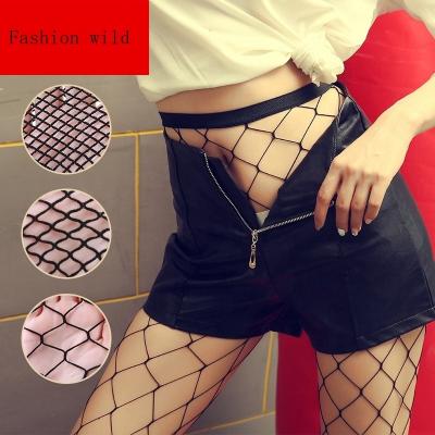 China Wholesale Fashion Sexy Middle Breathable Big And Small Mesh Fishnet Socks Women High Waist Stockings Pantyhose/Tights for sale