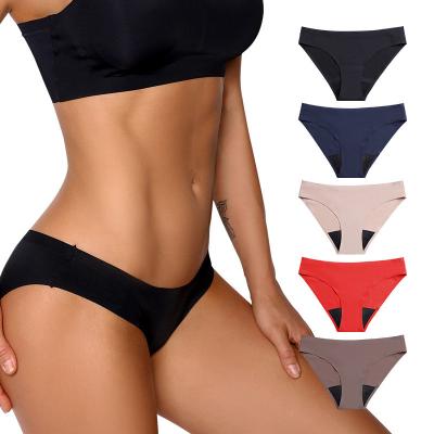 China Antistatic Plus Size Non-marking Leakproof Sanitary Underwear Four Layer Period Panties Women Menstrual Period Physiological Sexy Underwear for sale