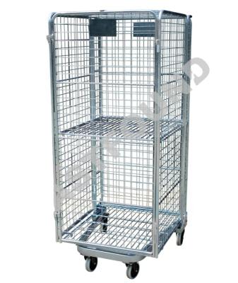 China Building Material Shops Collapsible And Stackable Roll Cage Rolltainer Roll Cart for sale