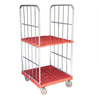 China Storage Warehouse Security Mesh Logistic Collapsible Folding Roll Container for sale