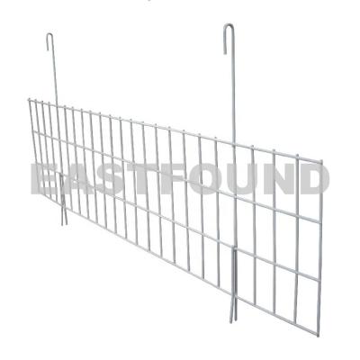 China Galvanized Style Galvanized Supermarket Store Shelf Divider Welded Hanging Shelf Rack Dividers With Hanger for sale