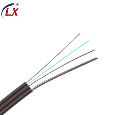 China Telecom communication factory wholesale price 1 2 4 core FTTH indoor flat fiber optic drop cable GJYXCH for aerial FTTx network project for sale