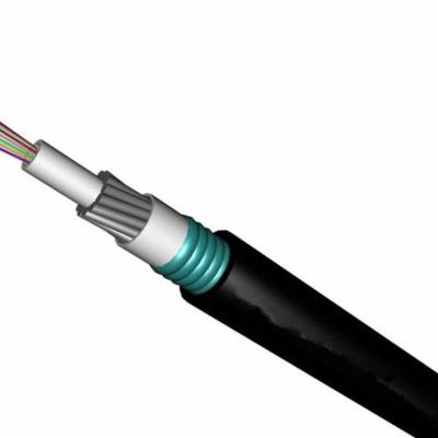 China 12 Core Outdoor Armored Fiber Optic Unitube Network Fiber Optic Cable GYXTS for sale