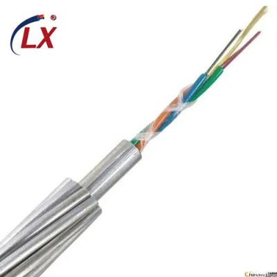 China High Quality Cheap Outdoor Telecom Communication Price 24/48 Core Single Mode Aeirlal OPGW Fiber Optic Aerial Cable for sale