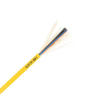 China Telecom Communication Wholesale Price 1 Core 2 Core 4 Core Single Mode GJFJV Indoor Fiber Optic Cable With Metal Core Strength Member for sale