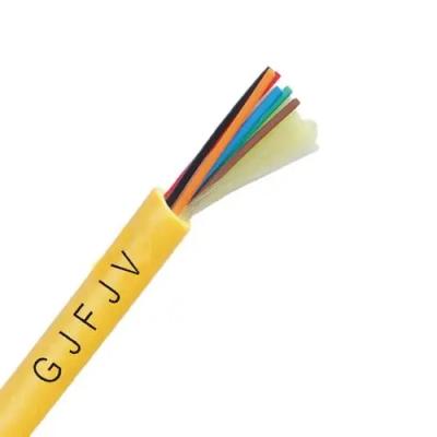 China Telecom Communication Wholesale Price 1 Core 2 Core 4 Core Single Mode GJFJV Indoor Fiber Optic Cable With Metal Core Strength Member for sale