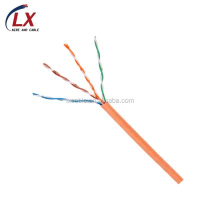 China 24 pure brass twisted pair 4 A.W.G. 0.51mm or CCA Cat5e Core Network LAN Cable with PVC Jacket 305 M Per Coil Cat 5e for sale