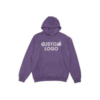 China Anti-wrinkle custom logo fashion, suitable for white oversized high quality logo design, suitable for men's sheer rhinestone hoodie for sale