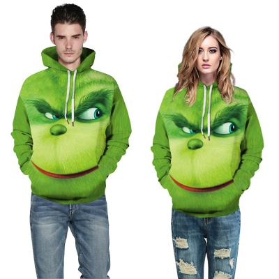 China Hot Selling Christmas Geek Print Custom Printed Couples Digital Long Sleeve Hoodie Anti-wrinkle Christmas Geek Print for sale