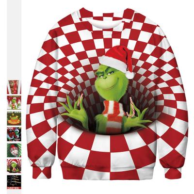 China New Anti-wrinkle Christmas Geeks Digital Printing Custom Couple Fall Fashion Printing for sale